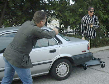 Officer confronts MAD ROBOT